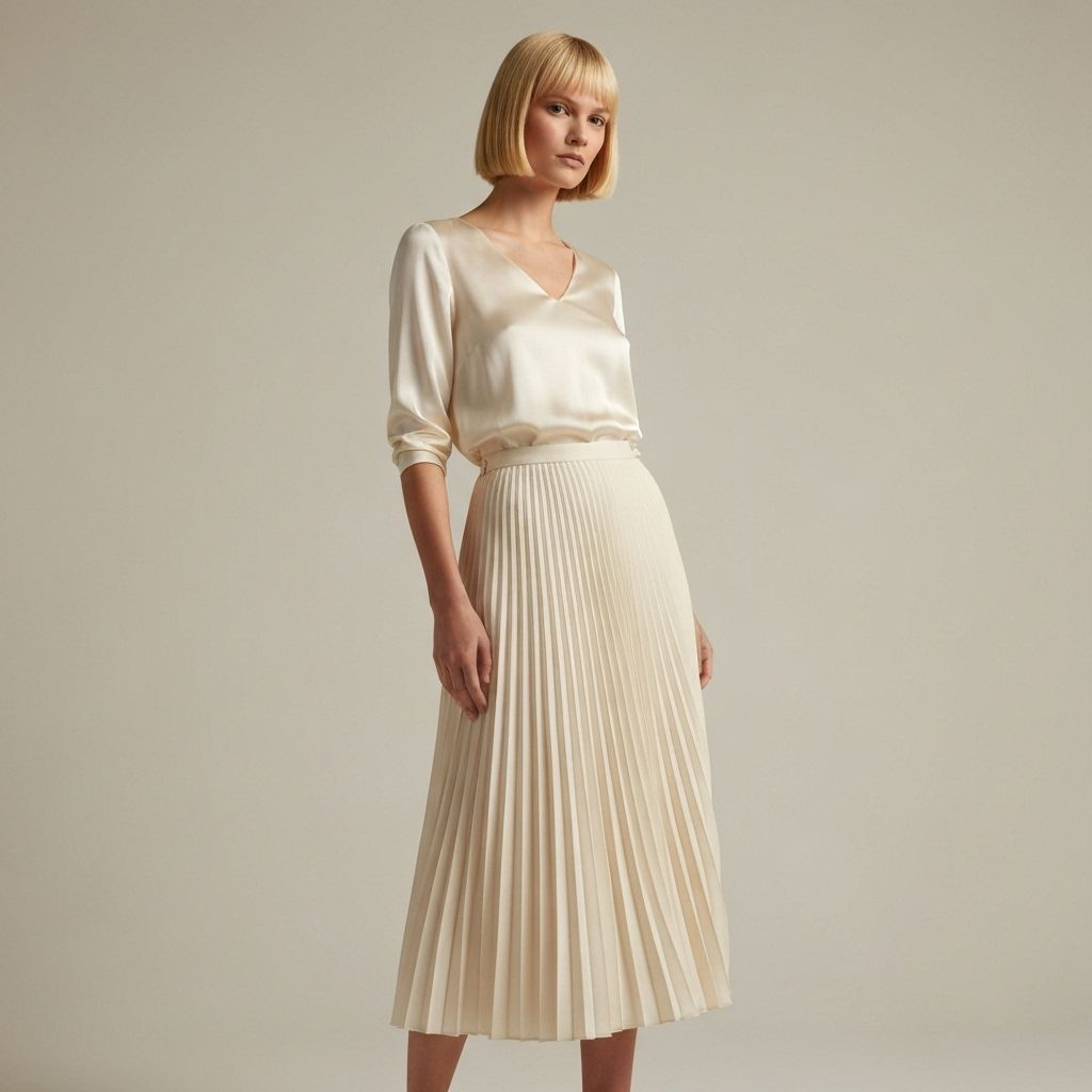 Saia Midi Plissada